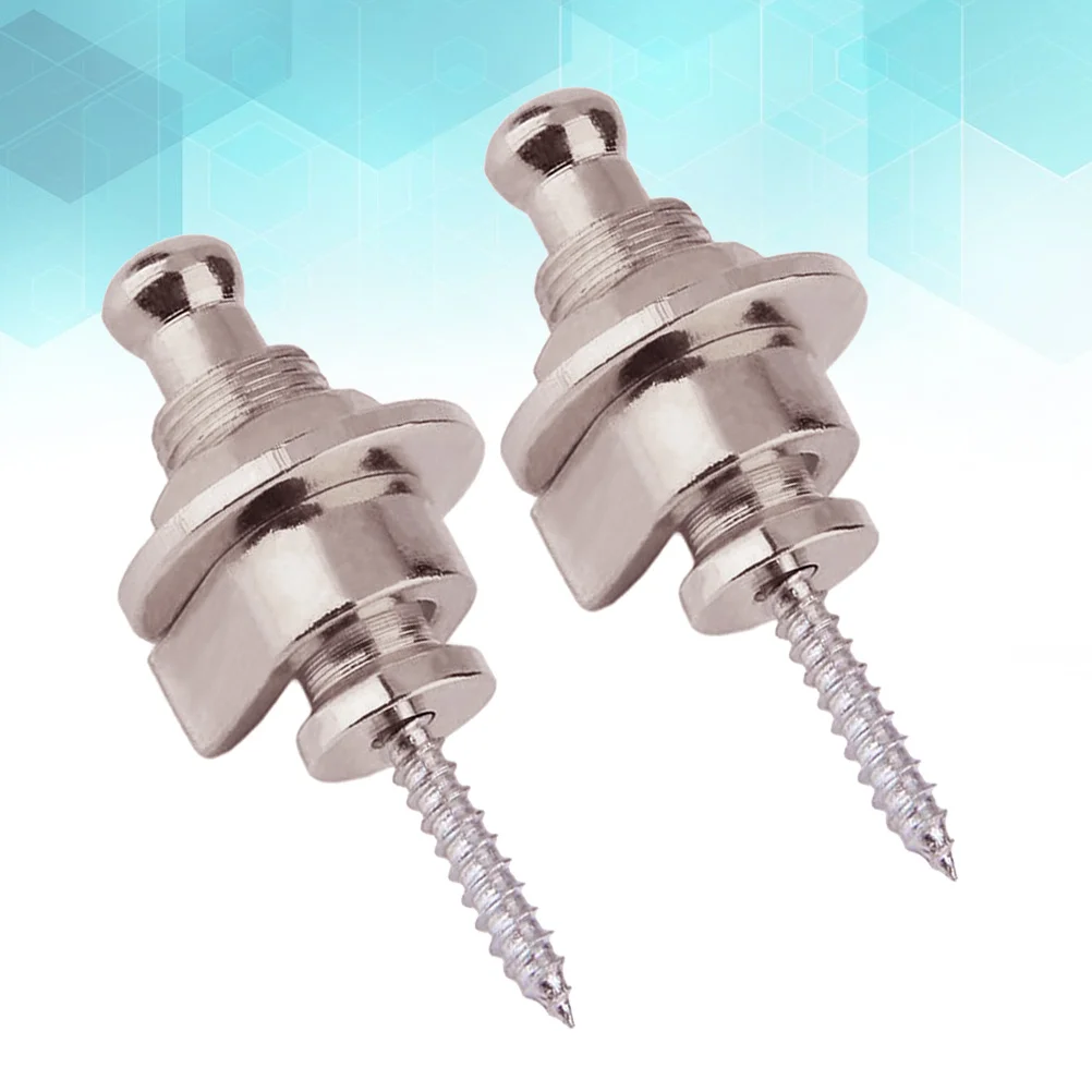 

2pcs Guitar Tail Pins Silver Anti-Slip Strap Locks For Electric Acoustic Bass Secure End Pin Buttons Instrument Accessories