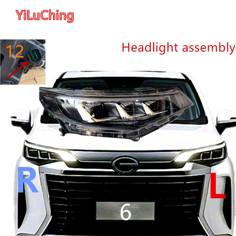 Suitable for Trumpchi Gn6 Headlight Assembly Gac Gm6 M6 Pro Max Gn6 N6 Headlamp Front Light Led High-End Version 19-25 Models