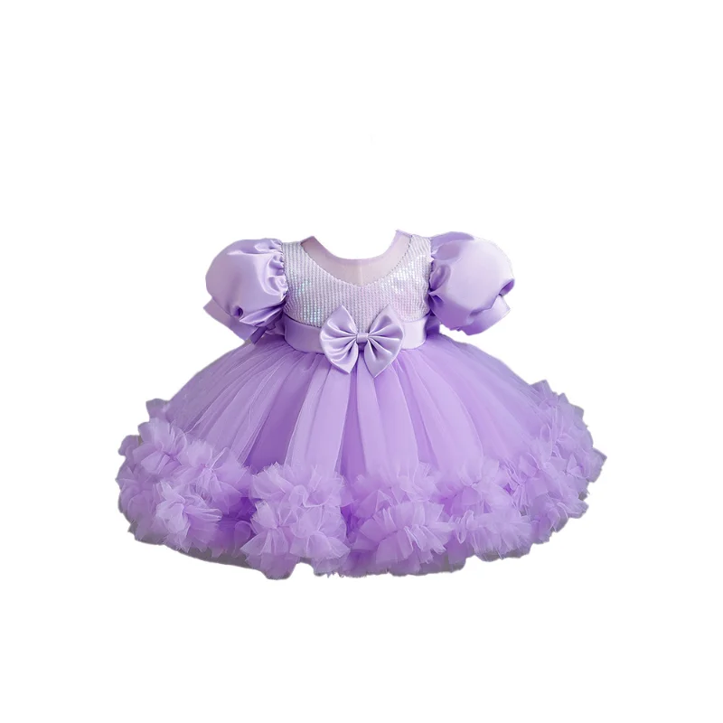 

Princess Dress Girls Fluffy Dress Flower Girl Wedding Dress Little Girl Walk Show Evening Dress Piano Performance Dress