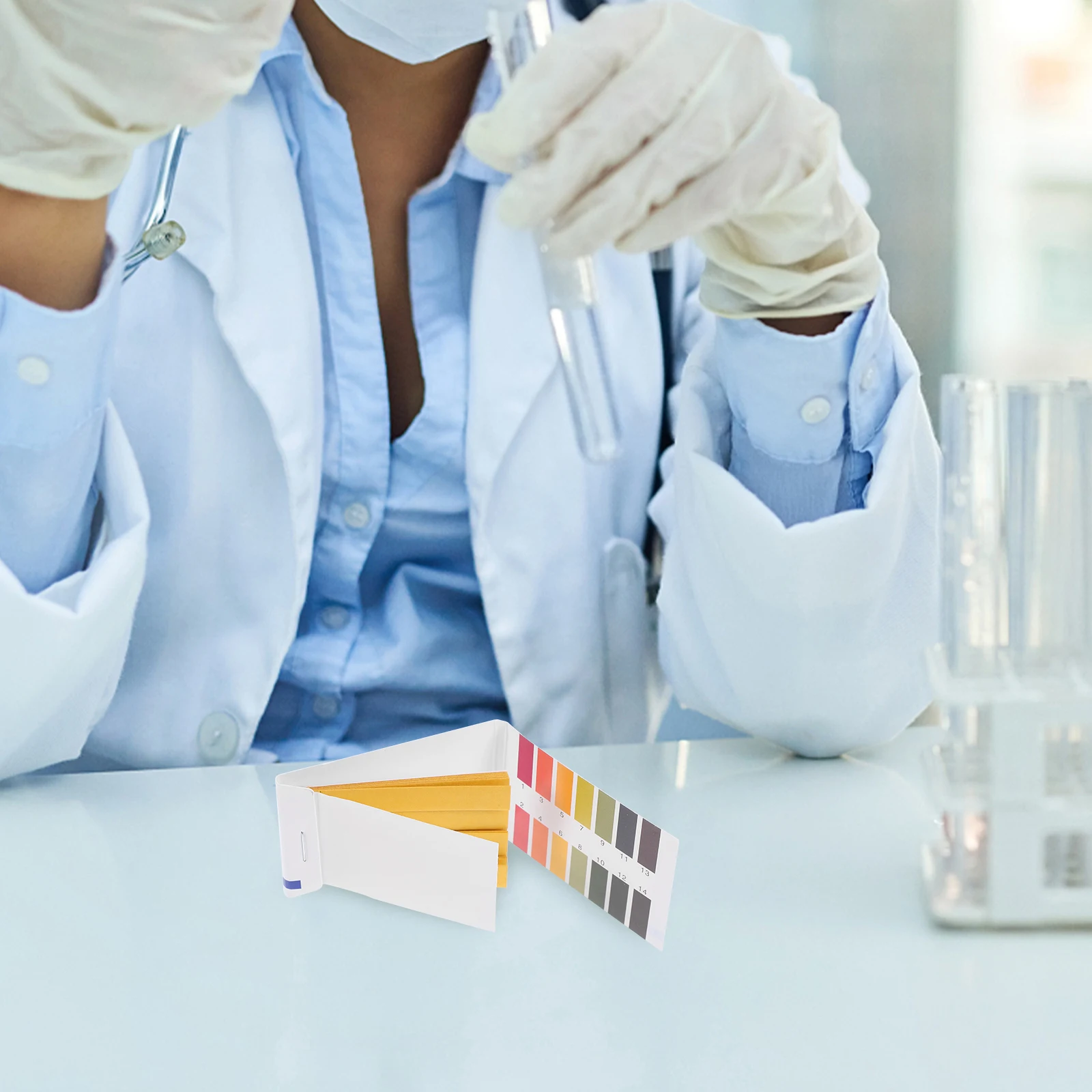 80 Buah Strip Tes PH Presisi Portabel untuk Pengujian Kualitas Air, Deteksi Tingkat PH Cairan, Kertas Tes