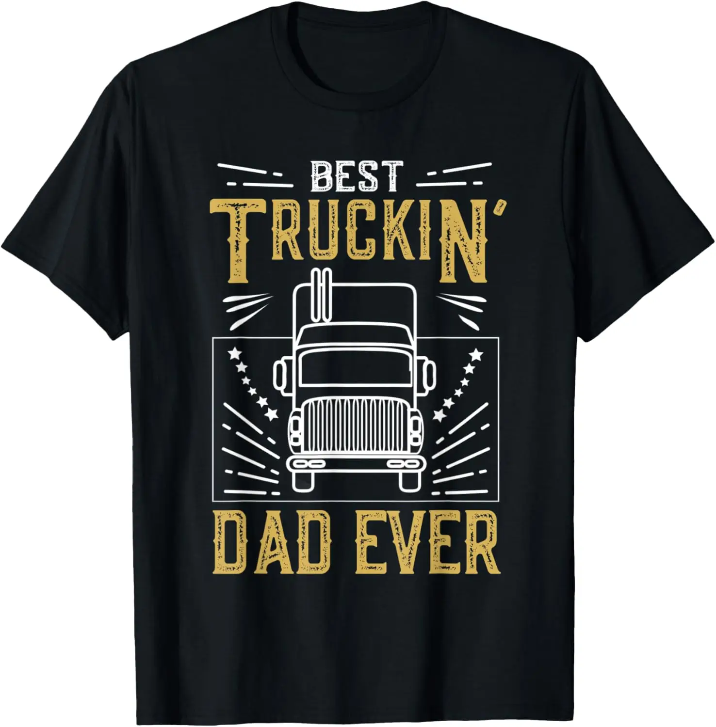 

Mens Best Truckin Dad Ever Funny Truck Driver Gift for Truckers