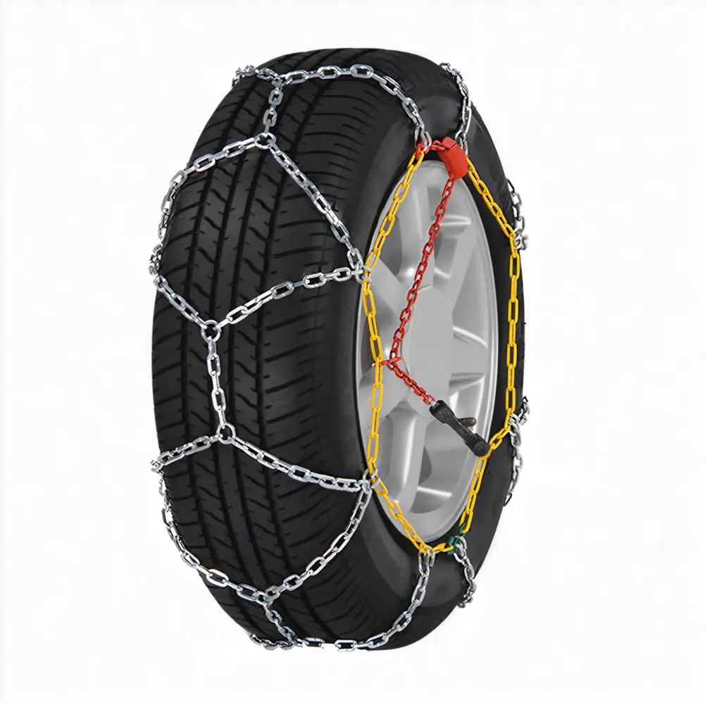 

2PCS KN100 Car Tire Snow Chain for Winter Manganese steel Auto Anti-Skid Ice Mud Tires Chain Adjustable Auto Wheel Tyre Belt