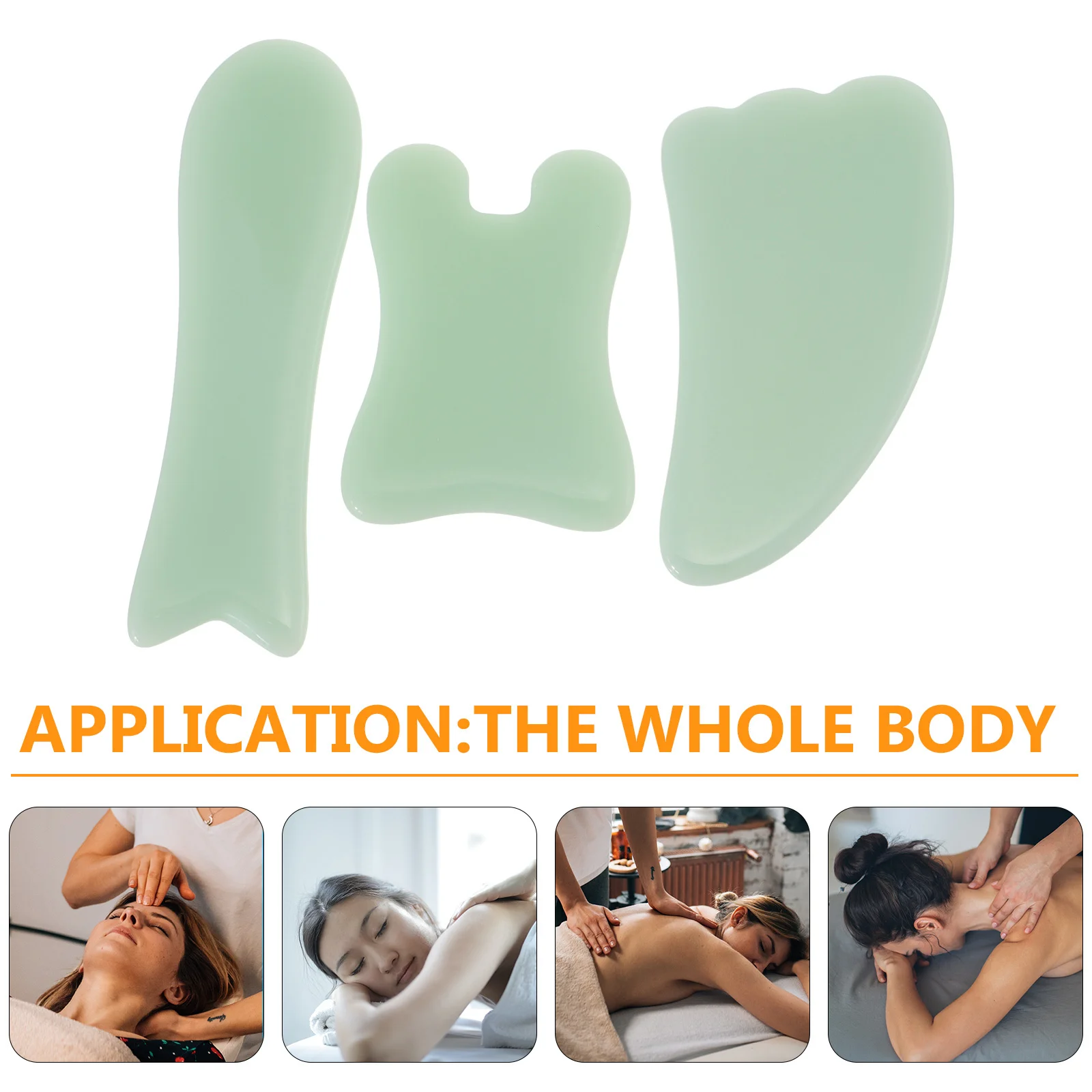 3개입 괄사 마사지 보드 휴대용 바디 스크래핑 플레이트 얼굴 마사지 도구 물리치료 도구 혈액 순환 촉진 스트레스 해소