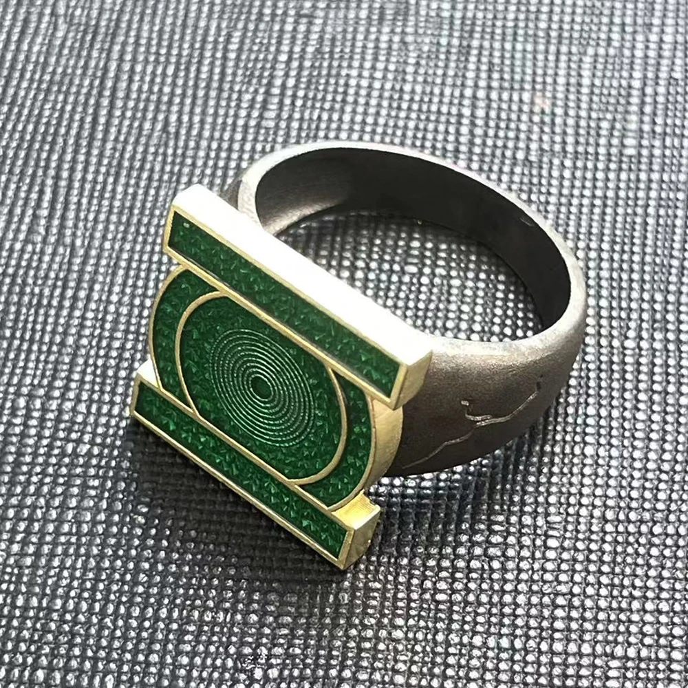 Auf Lager, heiß begehrt: John Stewart Green Lantern Ring, Cosplay-Metallring für Herren, Metall-Fingerschmuck, Dekorationszubehör, Sammlerstück – Detail 1