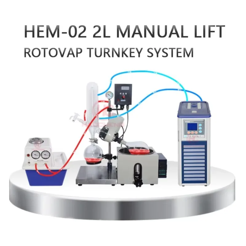 Laboratory Vacuum Distillation Rotary Evaporator Manual Lifting