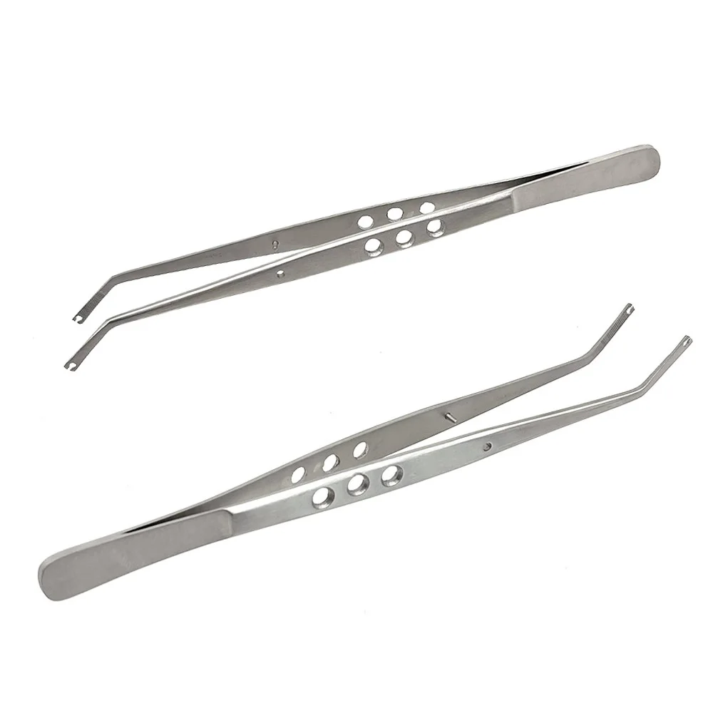 

Stainless Steel Serrated Tip Surgical Tweezers for Stitching Cotton and Dressings Medical College Forceps for Dental Use