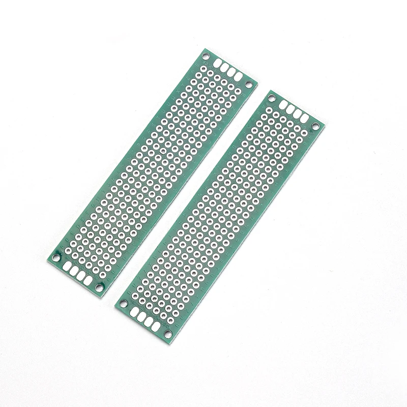 2 Stück 2,54 mm Rastermaß doppelseitige Universalplatine, Leiterplatte, Lochplatte, Breadboard, PCB, Experimentierplatine, zum Löten – Detail 2