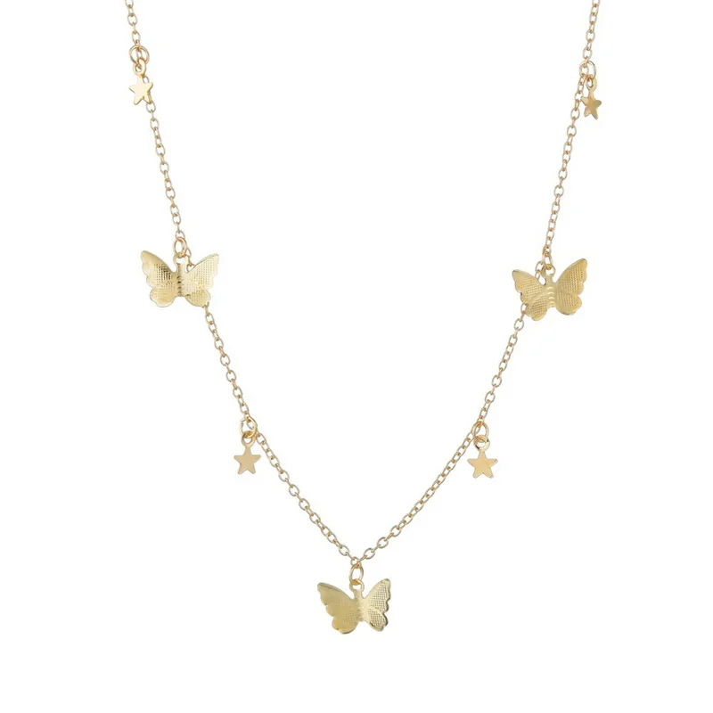 New Butterfly Pendants Neckalces for Women Short Chain Star Neckalce Sexy Neck Accessories Fashion Jewerly Gifts image 2