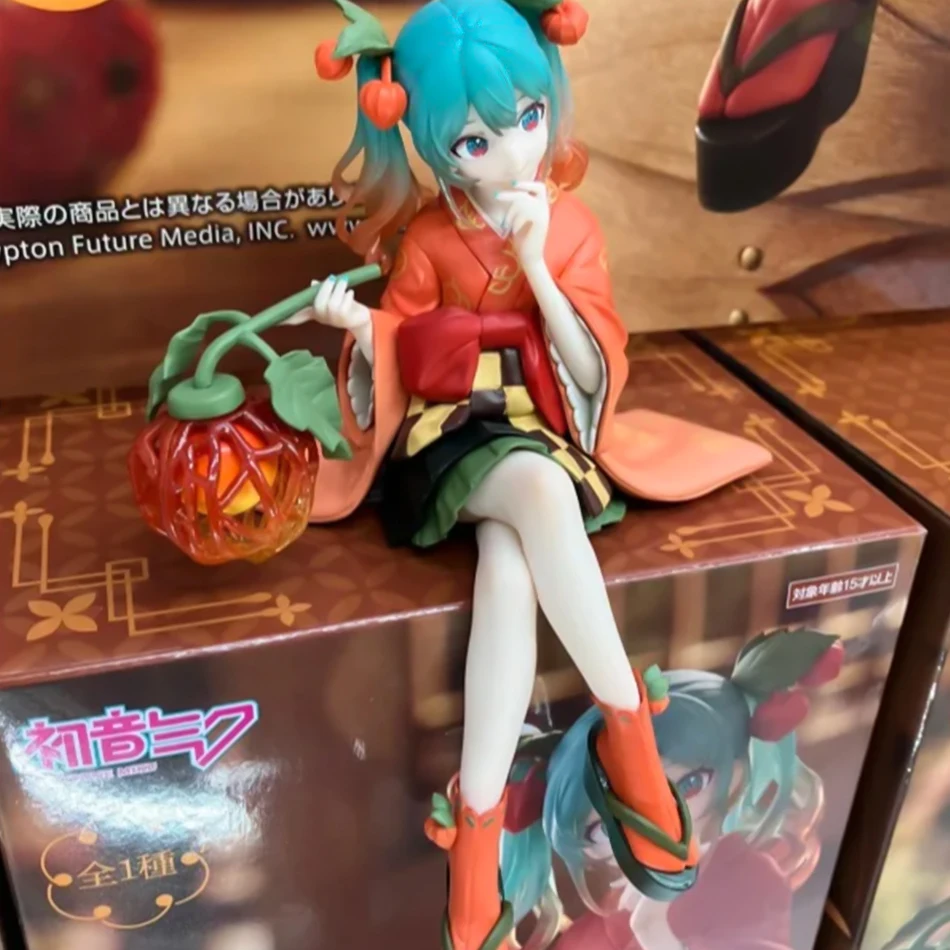 Hot Bandai Hatsuned Miku Anime Noodle Stopper Figure - Flower Fairy Winter Cherry PVC Model Collection Doll Toy Gifts In Stock view 2