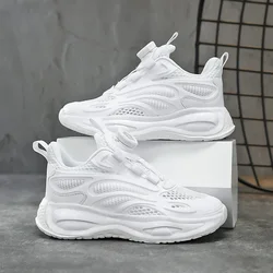 Kids Sneakers White Mesh Breathable Summer Comfortable Lightweight Casual Running Shoes 2025 Trendy Tennis Shoes for Children