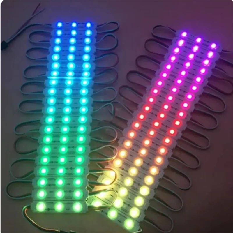 2024100pcs LED Module Light 2835 Indoor Outdoor Injection Waterproof Sign Backlight DC12V Shop Advertising Letter Signboard Lamp