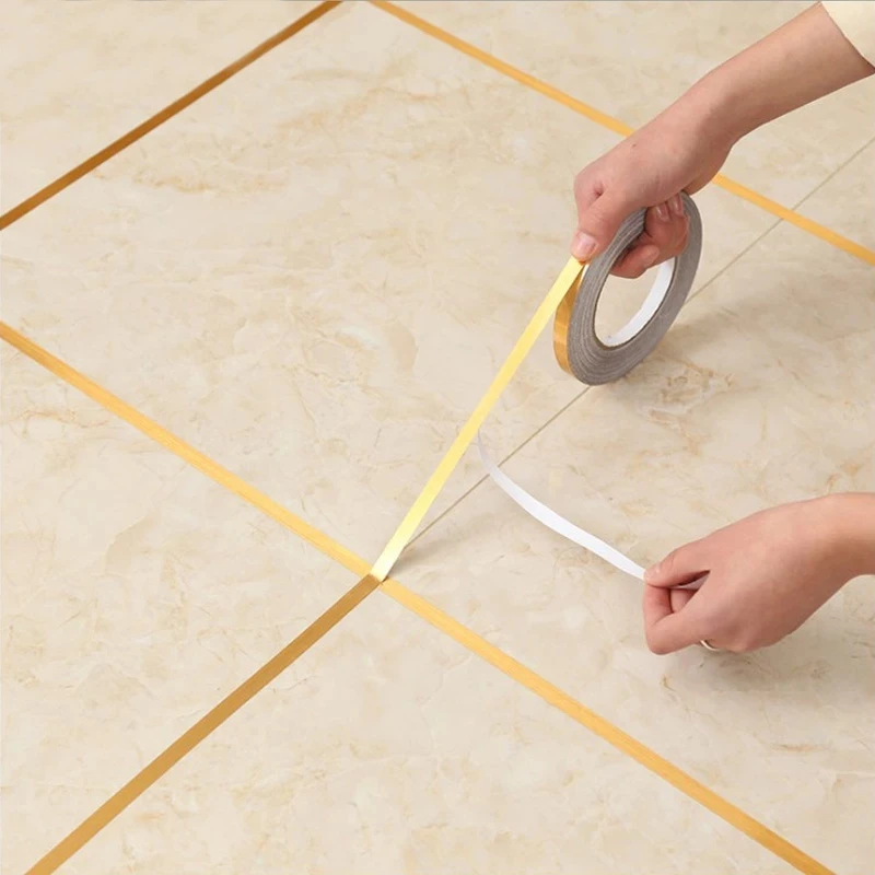 0.5/1/2CM Wide Floor Seam Tape Self-adhesive Waterproof Tile Gap Sticker PVC Ceiling Decorative Wallpapers