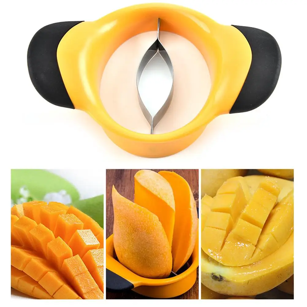 Stainless Steel Mango Slicer Cutter Fruit Tool Mango Corer Knife Fruit Slicer Household Kitchen Gadget Gadget Accessories