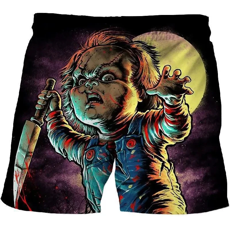 Bride of Chucky 3D Print Vêtements décontractés Nouvelle mode Hommes Femmes Shorts Plus la taille S-7XL Hommes Vêtements viser Été Plage