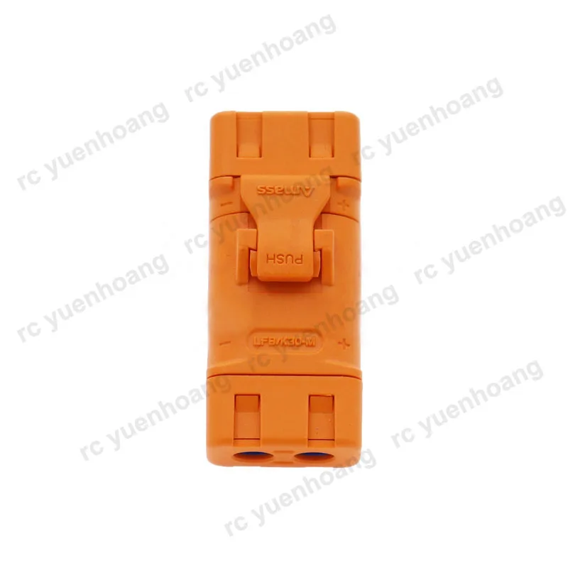 Amass LFB30-F LFB/K30-M enchufe CC de 2 pines cobre plateado impermeable conector macho hembra hebilla fija para accesorio de modelo RC