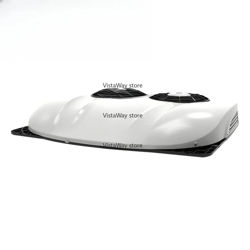 เครื่องปรับอากาศติดตั้งบนหลังคารถยนต์แบบออลอินวัน 12v24v สำหรับรถบรรทุก ระบบทำความร้อนและความเย็นแบบพกพาสำหรับจอดรถ