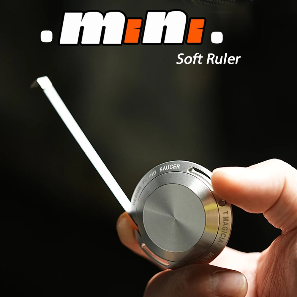 Mini 2M Soft Tape Measure Keychain - Titanium Design