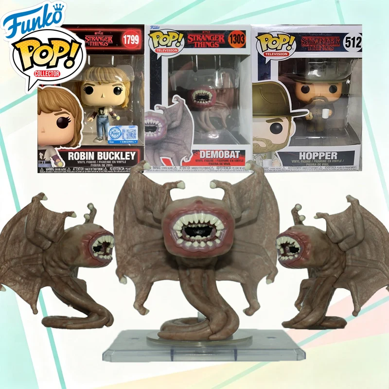 Figura de Acción FUNKO POP Original de Stranger Things DEMOBAT 1303, Robin Buckley, Juguete Coleccionable para Niños y Niñas, Regalo, Adorno