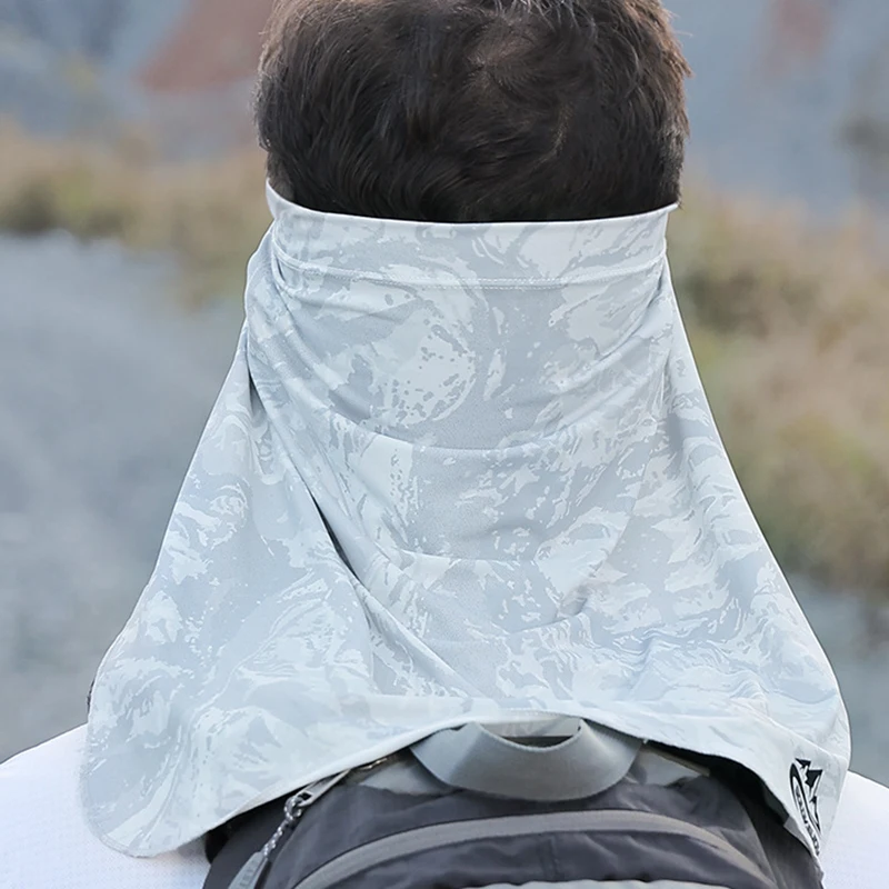 Sunscreen Hat Curtain Men Sun Shade Breathable Neck High Mask Outdoor Fishing Riding UV Ice Silk Summer