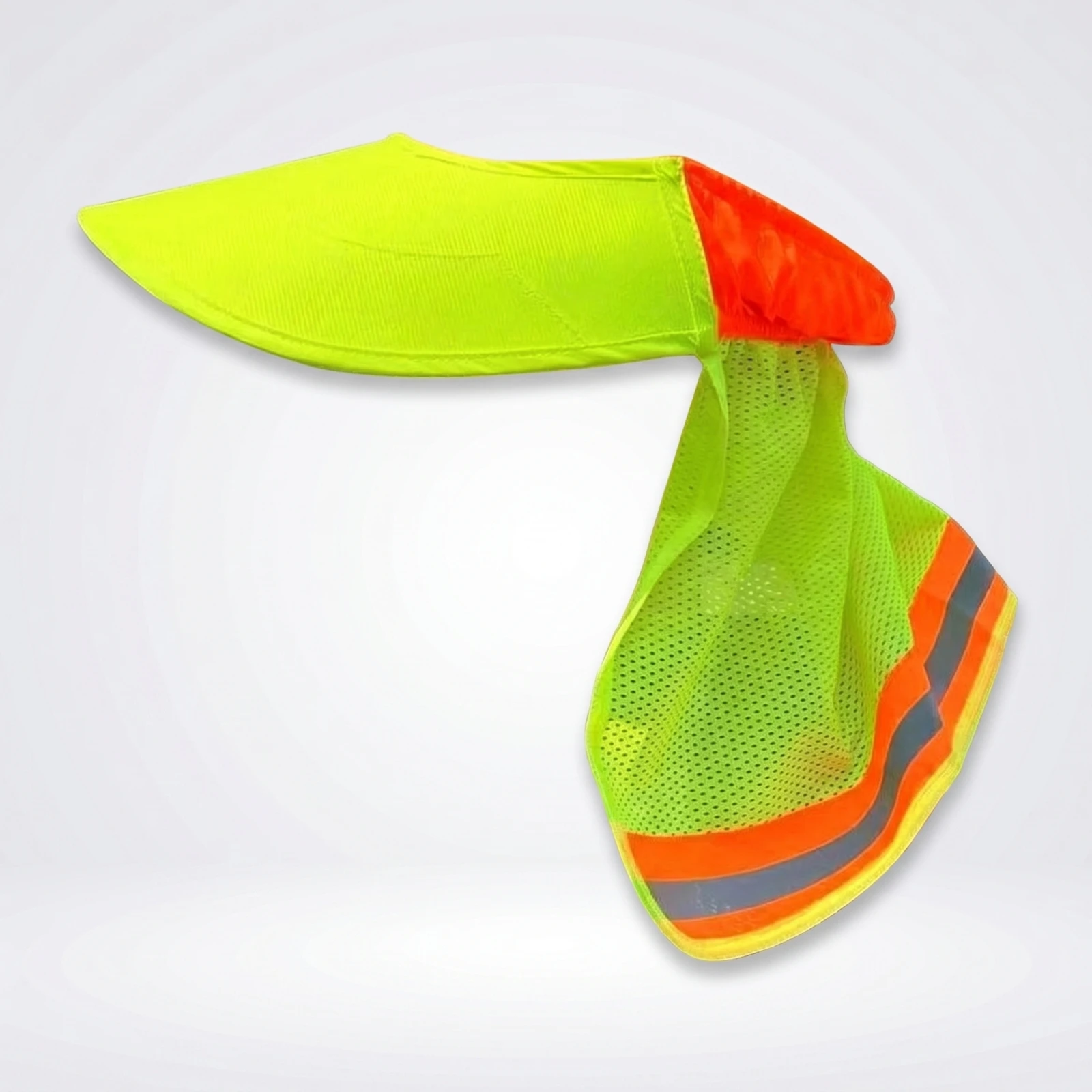 Hard Hat Sun Shade with Neck Flap Breathable Helmet Cover with Neck Flap Hard Hat Brim Sun Shade Reflective Adjustable