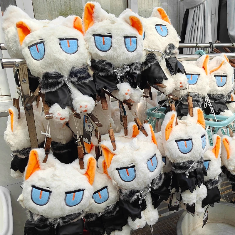 29cm Anime Game Arknights SilverAsh Kawaii Cosplay Official Plush Doll Cartoon Animal Cat Model Soft Plushies Toy Figures Gifts