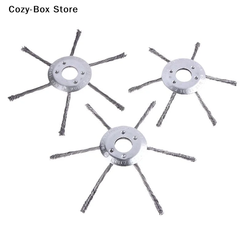 [ZY]1Pcs Weed Removal Wheel Lawn Mowers Universal Parts 7/8/9-inch Lawn Mower Steel Wire Weed Trimmer Head Rust Removal Wheel