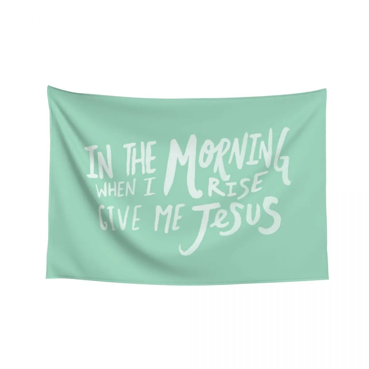 

Give me Jesus x Mint Tapestry Wall Art Room Aesthetic Decor Custom Room Ornaments Tapestry
