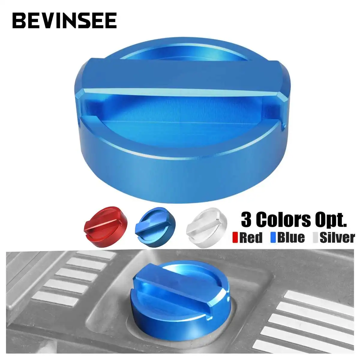 

BEVINSEE Aluminum Oil Cap Cover For BMW F20 F30 E90 E92 E93 E60 E61 E36 E39 E46 E81 E87 X1 E84 X3 X5 E70 Replaces 11127509328