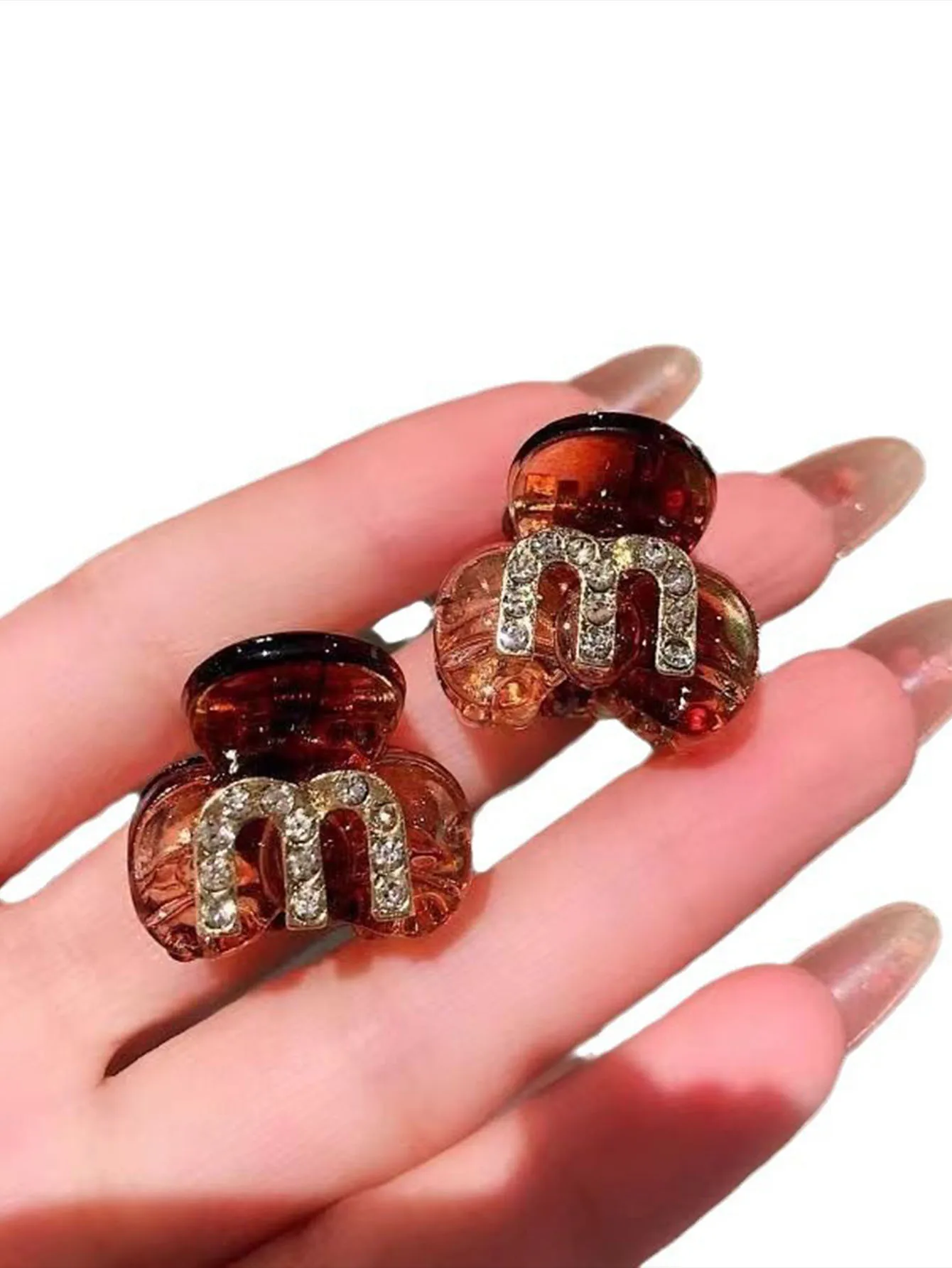 Neue Acryl Strass Pony Seite Haar Clip Stirn Clip Glänzenden Kopfschmuck Haar Clip Greifen Frauen Mädchen Haar Stil Zubehör – Detail 8