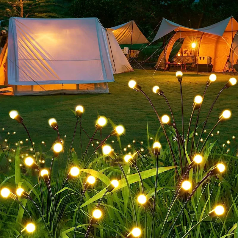 

Camping Light Outdoor String Lights Solar Firefly Lawn Lamps House Balcony Decoration 6/8/10LED Garden Light Landscape Light