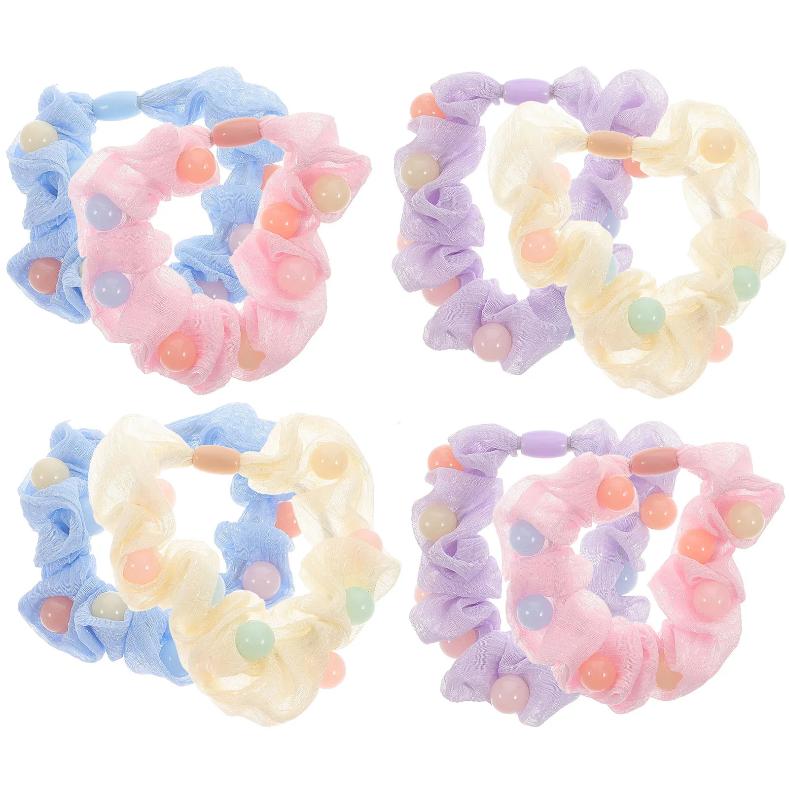 

10Pcs Candy Color Hair Ropes Set Stylish Scrunchies for Girls Women Smooth Elastic Hair Ties for Makeup Bathing Exercise Daily