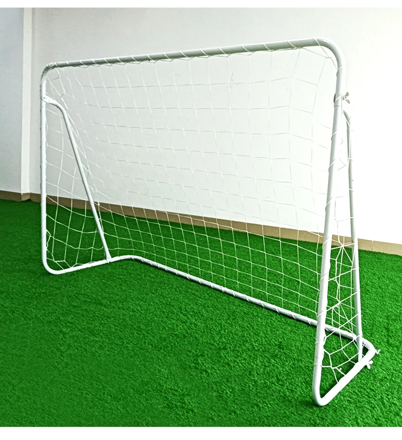 ポータブルスチール製サッカーゴールセット、リバウンダートレーニングネットとアジリティサッカーコーン付き、トレーニングと試合用のサッカー用品