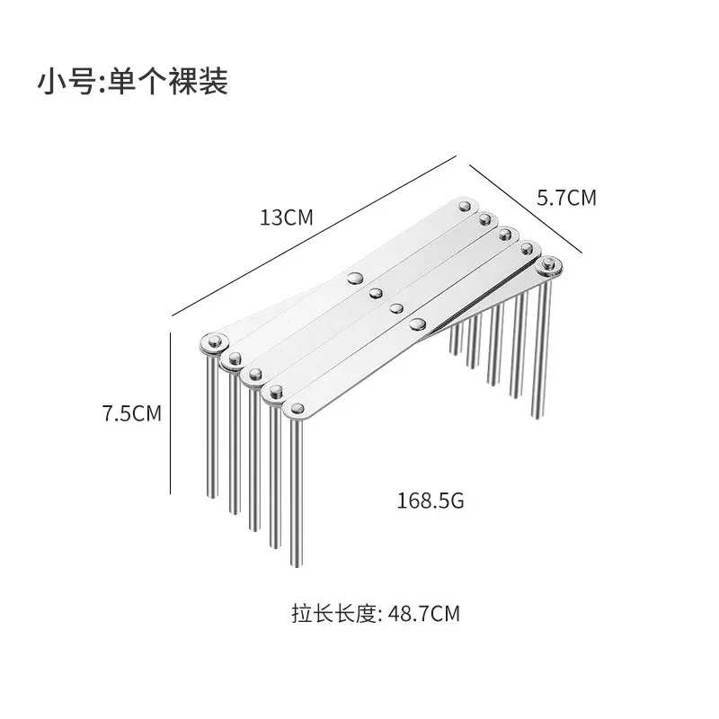 Pot Lid Rack Pan Lid Organizer Retractable Foldable Stainless Steel Plate Dish Holder Shelf Tableware Storage Kitchen Gadgets