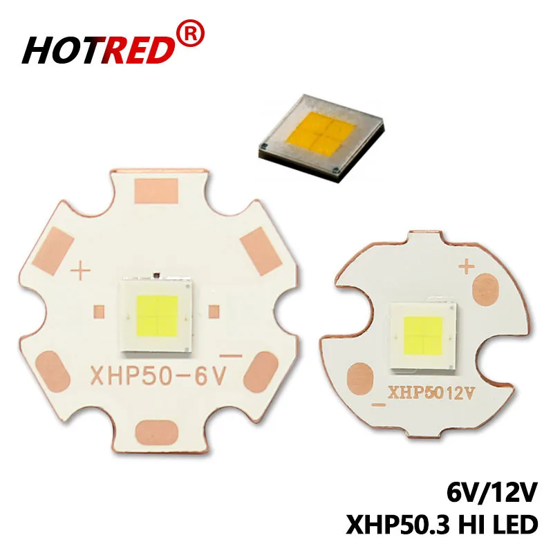

LED 12V 6V 18W 20W Original XXHP50.3 Generation Hl Cold White Chip 2191Lumens 5000K SMD 5050 Bulb On DTPCopper MCPCB Flashlight