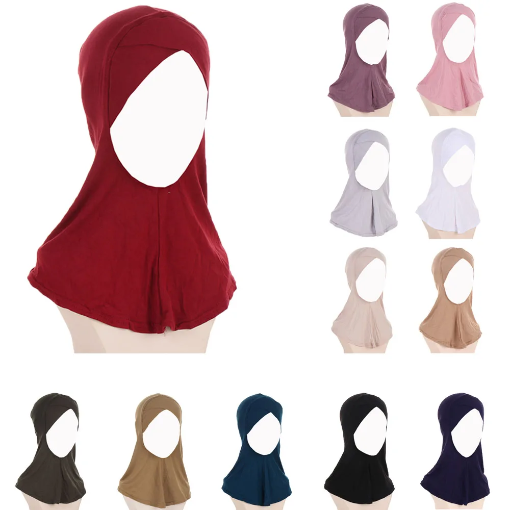 

Muslim Modal Underscarf Head Wrap Neck Cover Ninja Women Islamic Stretchy Jersey Instant Inner Hijab Turban Cap Full Cover Caps