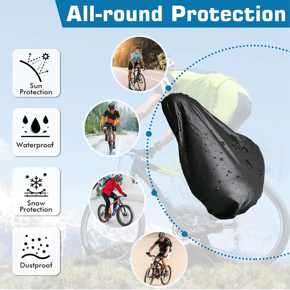 1pc Outdoor Waterproof Bike Seat parapioggia elastico resistente alla polvere protezione UV parapioggia coprisella bici accessorio per bicicletta