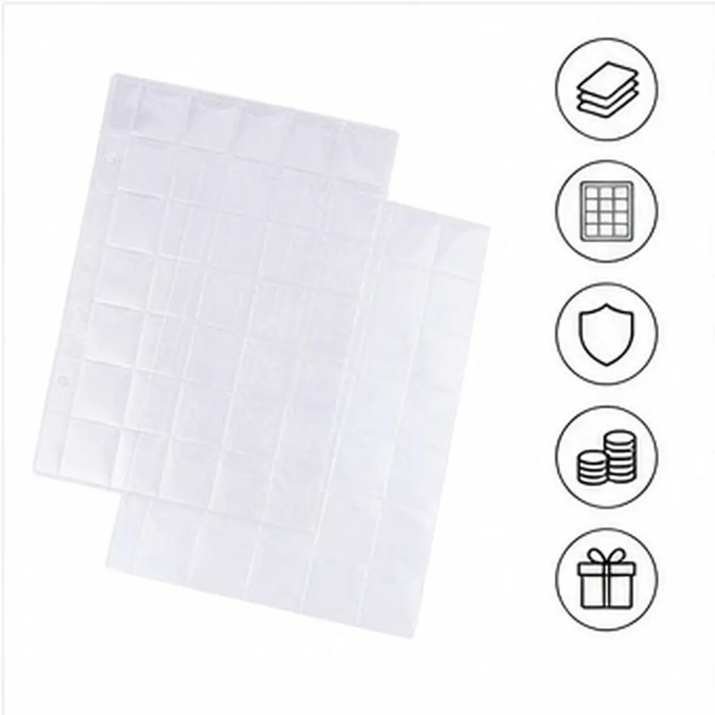 10Pcs Hard Coin Album Pages 42 Pockets Coin Holders Storage Bag for Coins Currency Collection Coins Albums