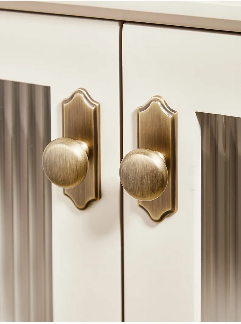 Antique Bronze Cabinet Handles With Backplate Solid Brass Vintage Wardrobe Pulls Kitchen Cupboard Door Knobs Furniture Handle