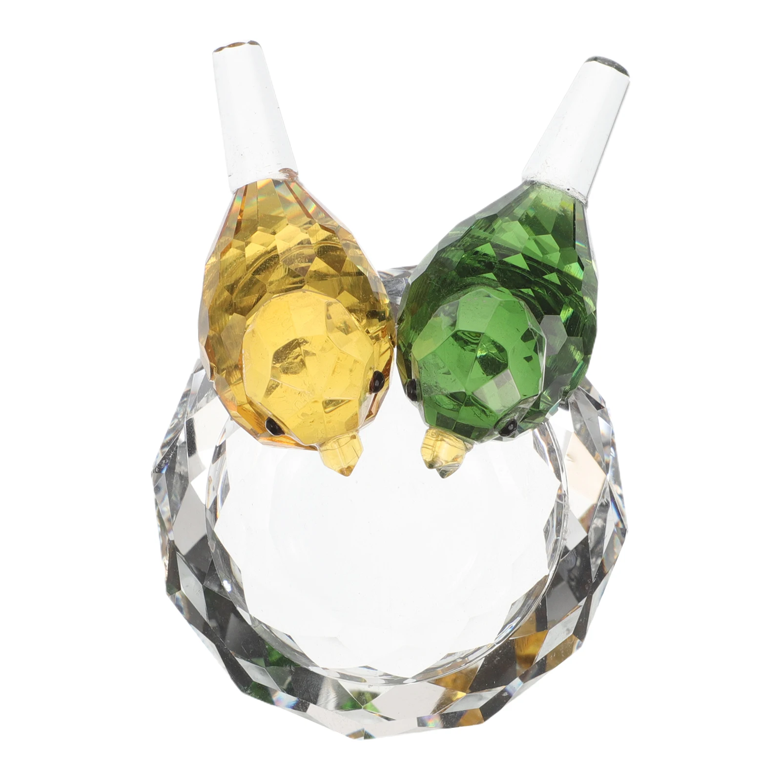 

Easter Crystal Bird Nest Ornament Couple Miniature Sculpture Home Decor Desktop Decoration Unique Present for Family Lovers