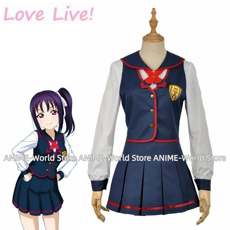 

LoveLive Sunshine!! Saint Snow Kazuno Sarah School Uniform Sailor Suit Tops Skirt Outfit Anime Customize Cosplay Costumes