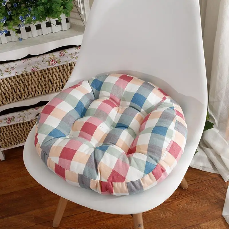 

Thiened Pure Cotton round Cuion Office Chair Pad Car Tat Breathable Window Vine Chair Pad Tat Office Chai...