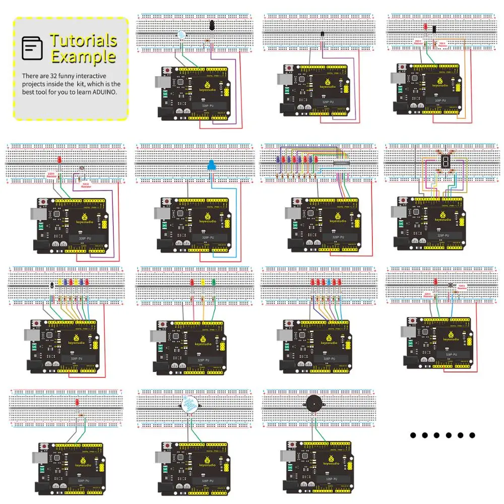 Keyestudio Super RFID Starter kit with V4.0 Board  for Arduino Starter kit  for UNOR3 32Projects + Tutorial W/Gift Box