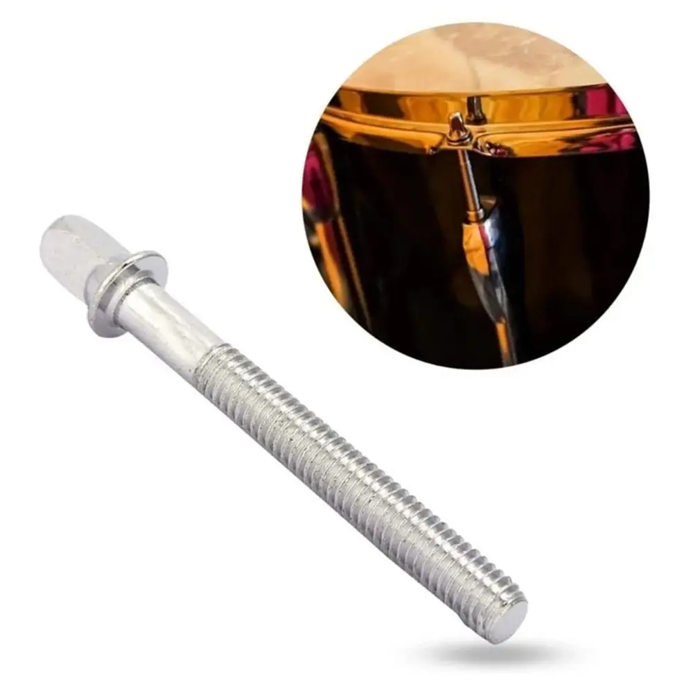 6Pcs Durable Strong Drum Tension Rods M5 with Washers Drum Lug Bolts 5mm Metal Drum Tight Screw for Jazz Drums Repair