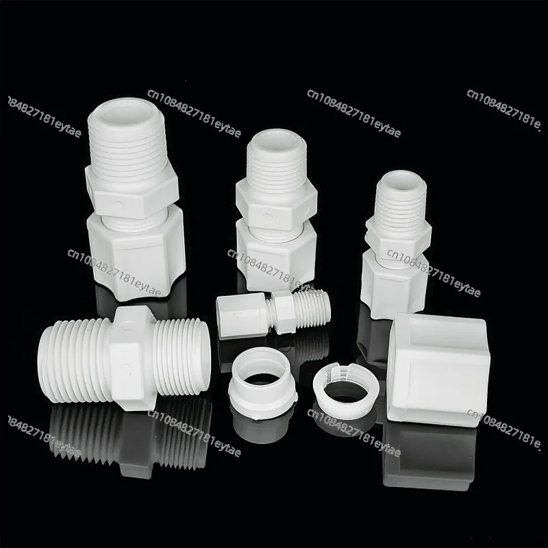 5PCS RAYSAN hose PP card sleeve tracheal joint thread straight through external thread external tooth direct 6 8 10
