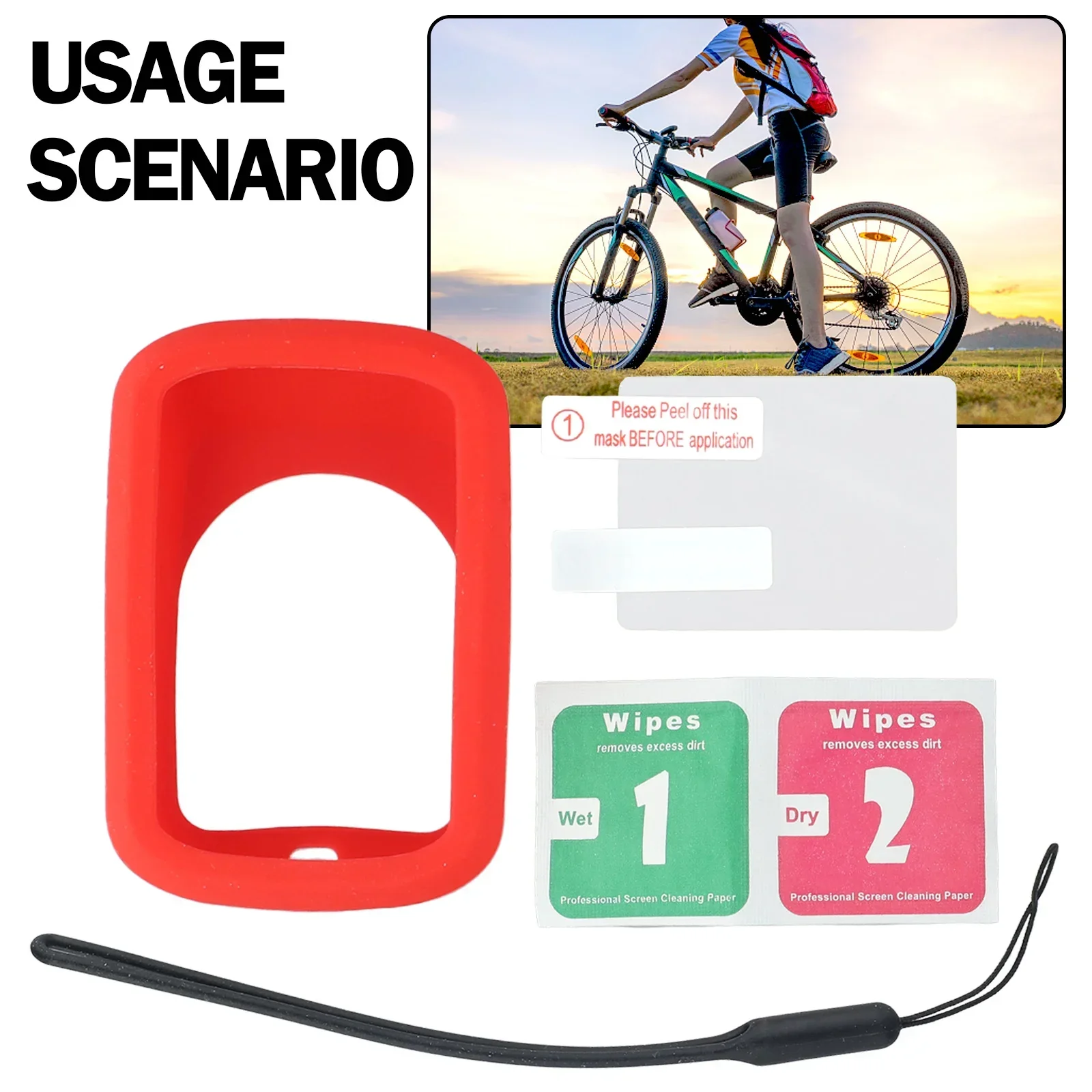 

Доступ к велосипедному компьютеру защищает силикон. Простая установка. Имя продукта. Удари и царапины. Острый и стильный дизайн.