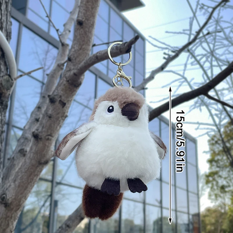 10cm boneca de brinquedo para a menina presente plushie brinquedos de pelúcia chaveiro saco pingente bonito pardal boneca pequeno pingente ins bonito pássaro pelúcia