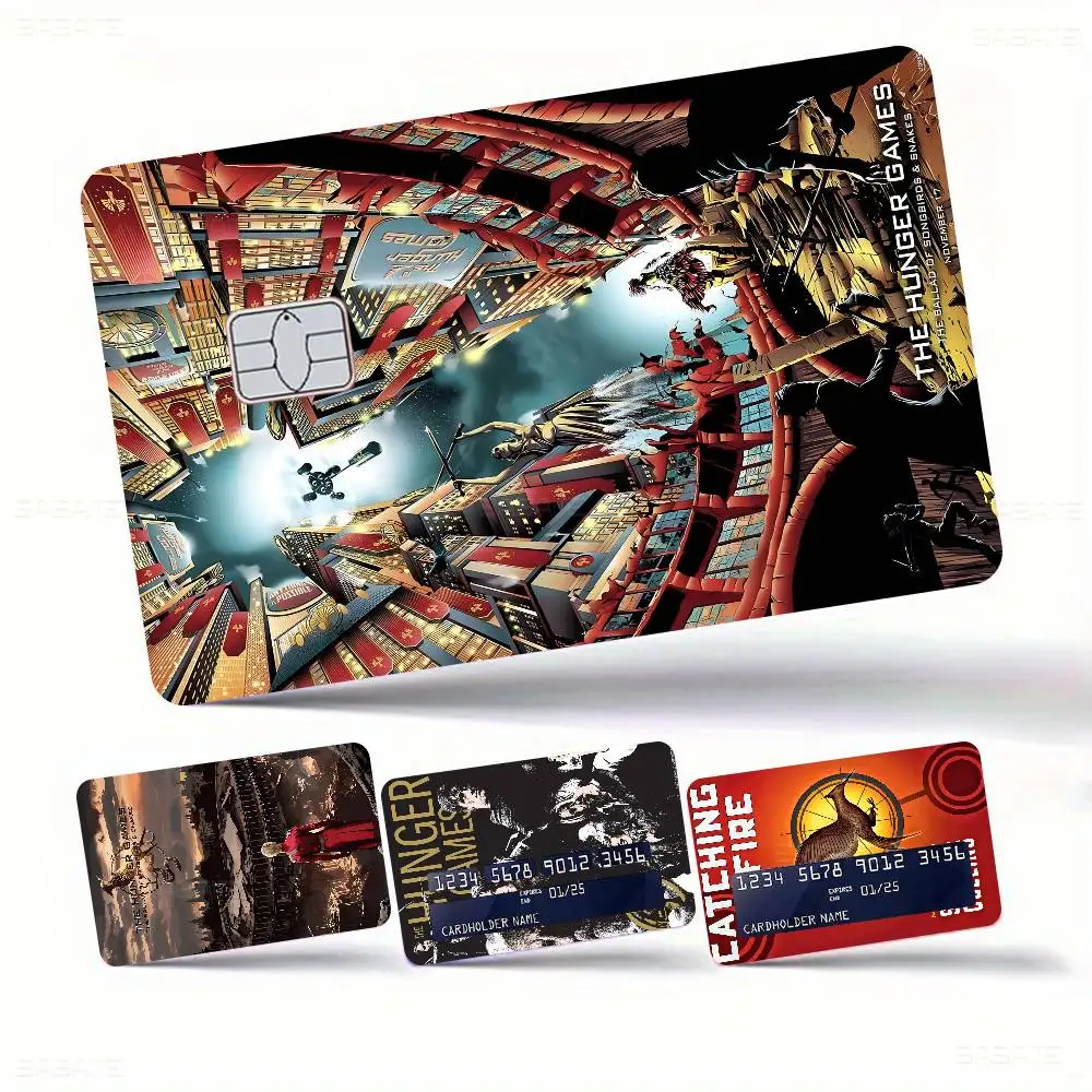 Anime T-The H-Hunger G-Games 3 Anime Cartoon Sticker Film Skin for Credit Card Debit Bank Bus
