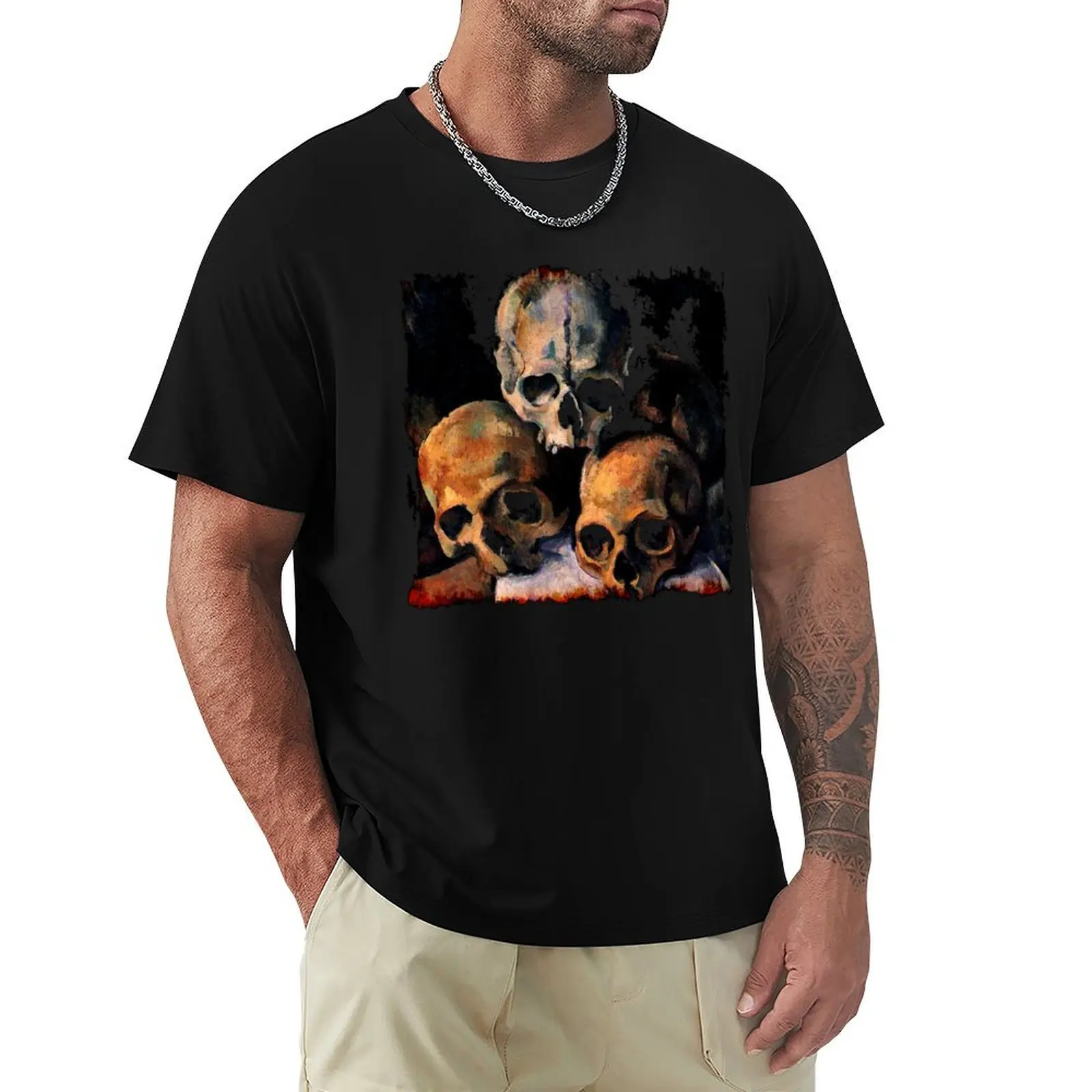 

Paul Cezanne Pyramid of Skulls artist art lover gift t shirt mask T-Shirt plain anime tshirt plus size tops funny t shirts men