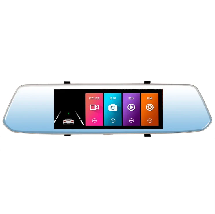 

7 Inch Hd 1080P Car Dvr Press Screen Mirror Camera Dual Lens Recorder Parking Rear View Driving