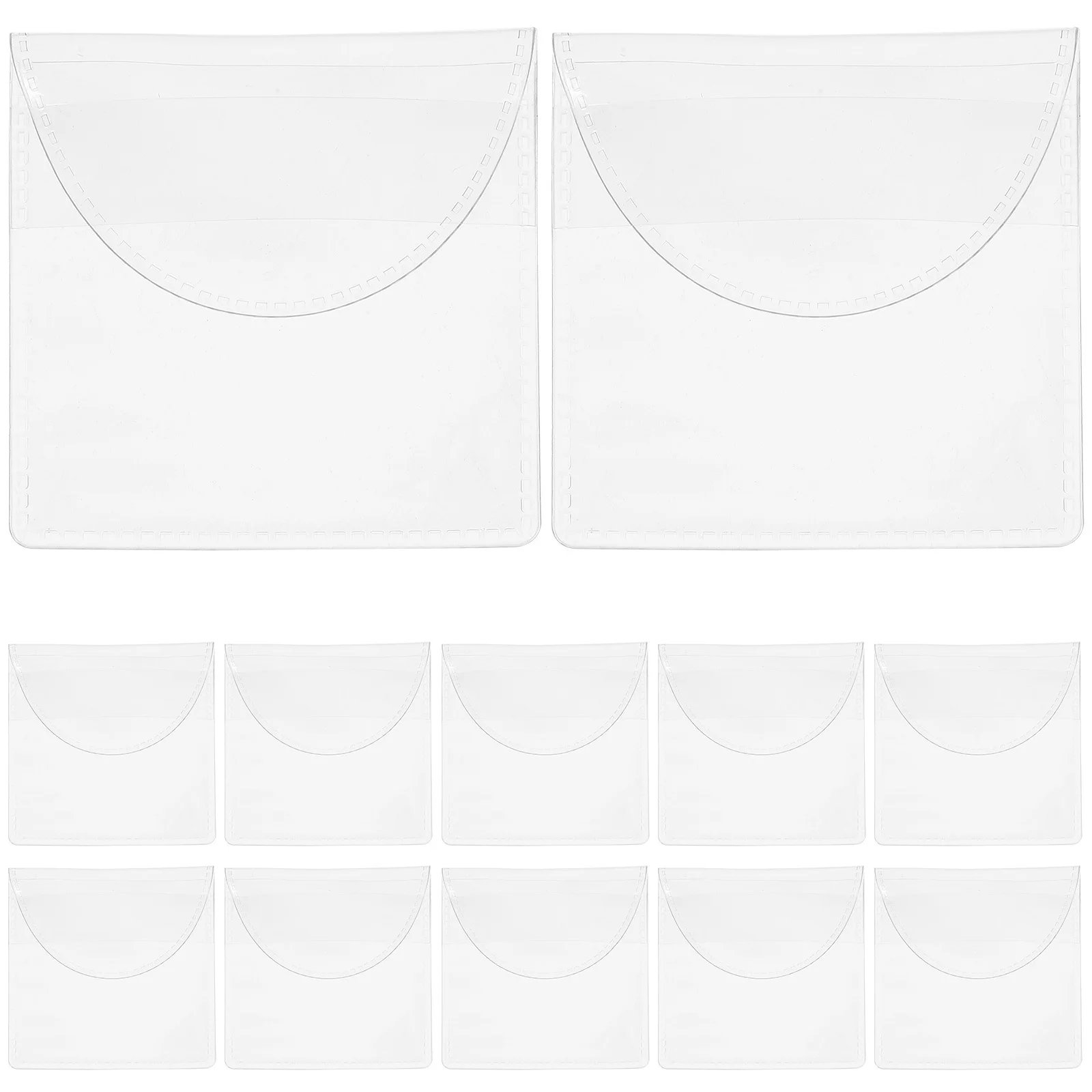 40Pcs Transparent Badge Bag Clear Coin Sleeve for Coin Collectors Storage Pouch Commemorative Money Protective Case